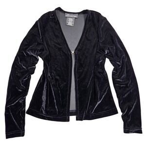 Y2k No Boundaries Velvet Open Front Long Sleeve Cardigan‎ Womens M 2000s Bratz